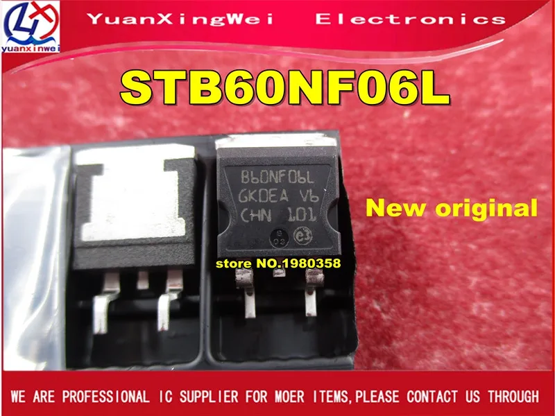 Бесплатная доставка 10 шт./лот STB60NF06L STB60NF06 B60NF06L B60NF06 60NF06 TO-263 новый оригинальный IC |