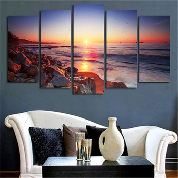 

Artryst 5 Pcs canvas art,flowers wall pictures for living room,mountain wall art,mountain painting calligraphy panel paint AR369