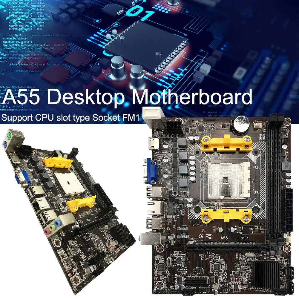 

Desktop Motherboard A55 Computer Socket For FM2 AMD Desktop Motherboard Support For DDR3 AMD A8 A4 330 X4 631
