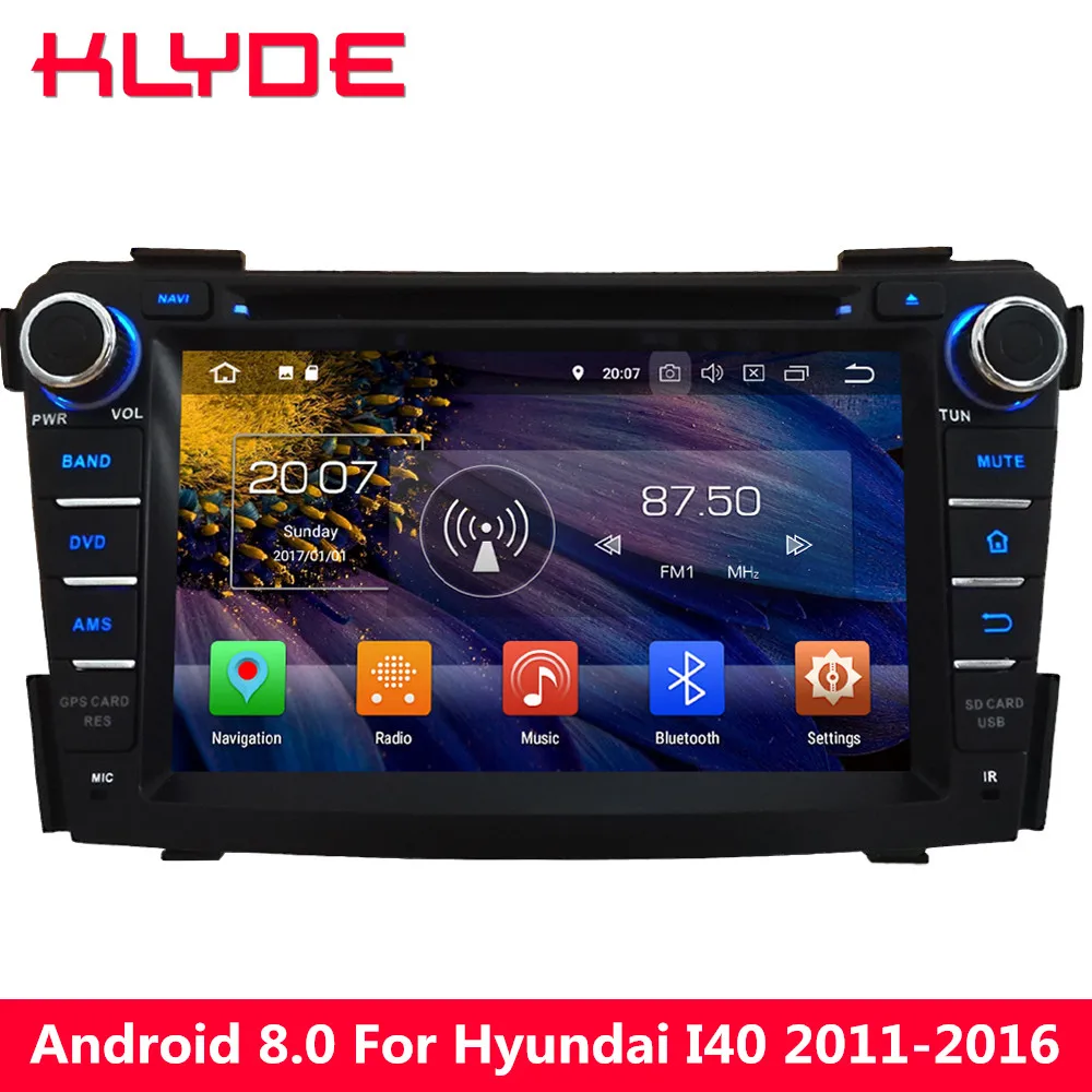 

KLYDE Octa Core 4GB RAM Android 8.0 32GB ROM PX5 4G 7'' Car DVD Multimedia Player For Hyundai I40 2011 2012 2013 2014 2015 2016