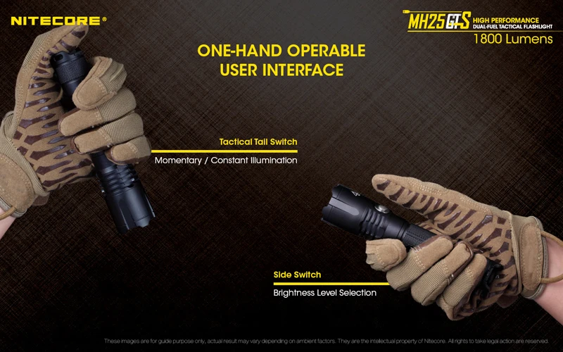 Nitecore MH25GTS 1800 Lumens Tactical Flashlight (12)