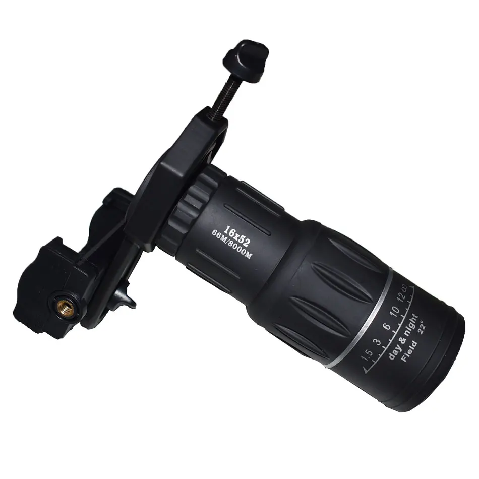 Hd 16x52 Mini Monocular Optical Telescope Pocket High Quality With Phone Clip Holder For Outdoor