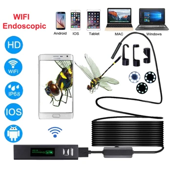 

Guzcadun Wireless Wifi Borescope probe Video Inspection for Android/iOS phone hd 1200p endoscope camera Semi Rigid Tube Camera