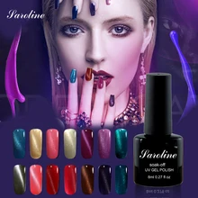 Saroline Newest Popular Cat Eye Non Wipe Top Coat Gel Polish lukcy Colors vernis Bling Gel nail polish 3D cat’s eye Soak Off