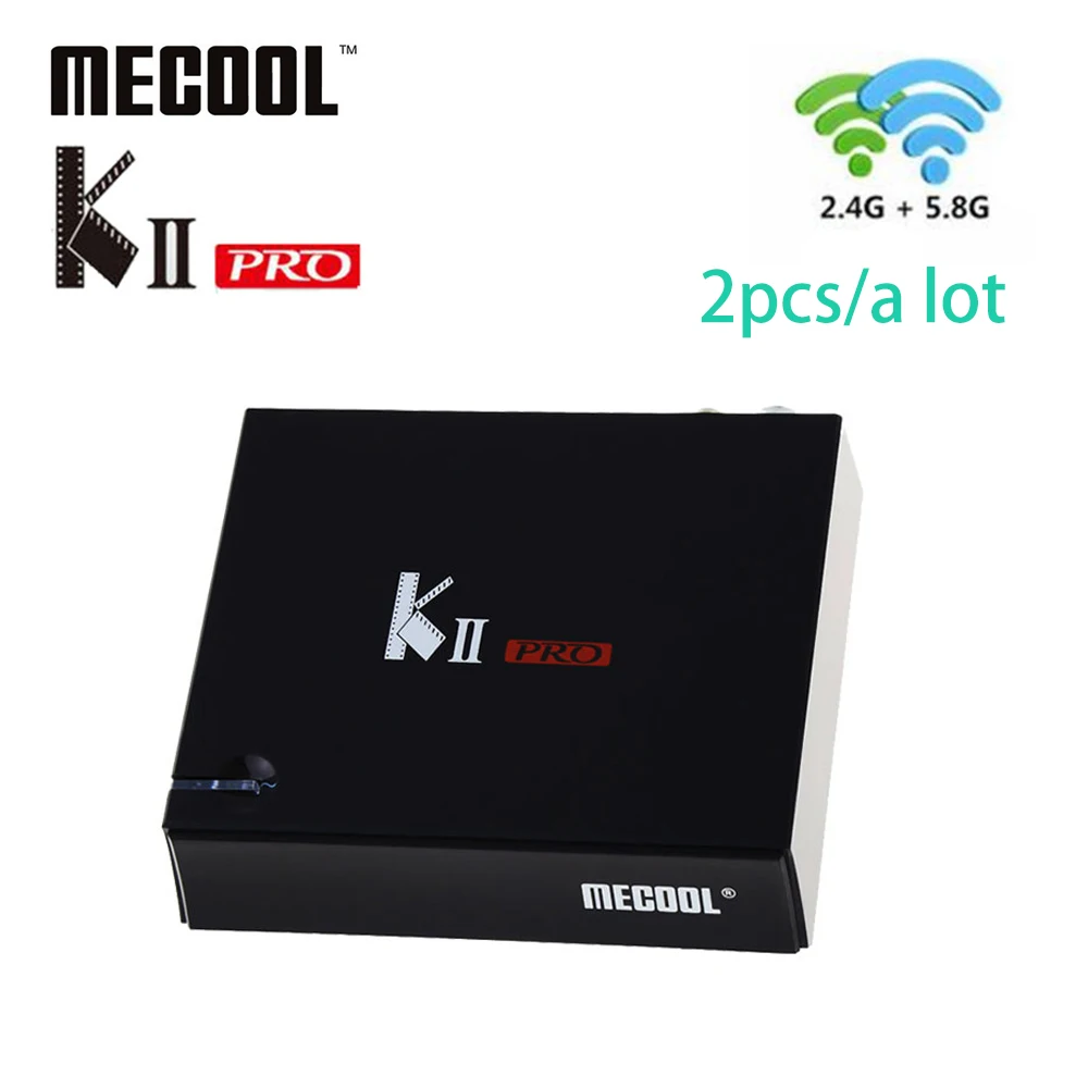 

Wholesale MECOOL KII Pro 2G 16G top TV Box DVB-S2 DVB-T2 DVB-C Android 7.1 Amlogic S905D Android Box 2.4G+5.0G WiFi BT4.0 H.265