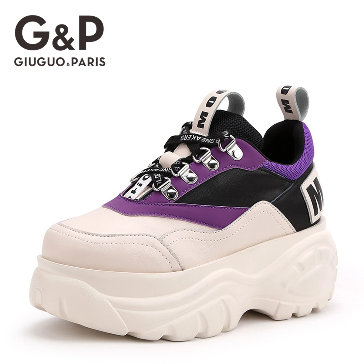 

2019 Spring Summer Basket Femme Platform Sneakers Women Leather Black Woman Shoes Fashion High Help Casual Shoes Women