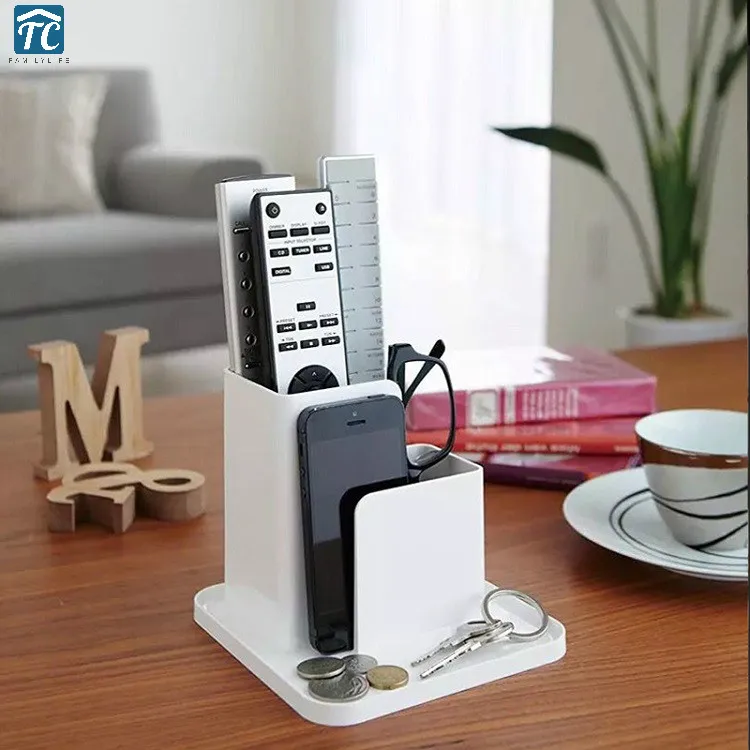 

Desktop Storage Box Remote Control Glasses Compartment Makeup Organizer Cosmetics Container Sundries Jewelry Holder Office Case