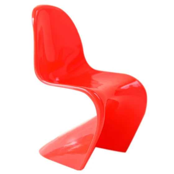 

1/6 Dollhouse Miniature Furniture Plastic "S" Shape White Chair