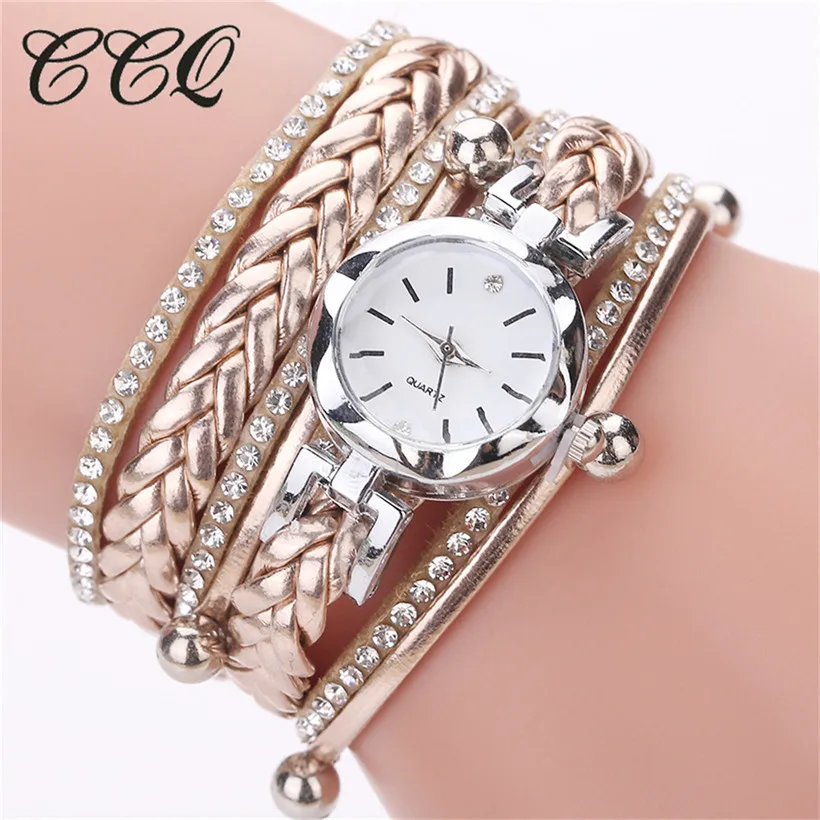 

Hot CCQ Brand Women Silver Bracelet Quartz Watches Ladies Fashion Leather Dress Clock Vintage Watches Drop Shipping 2018 New