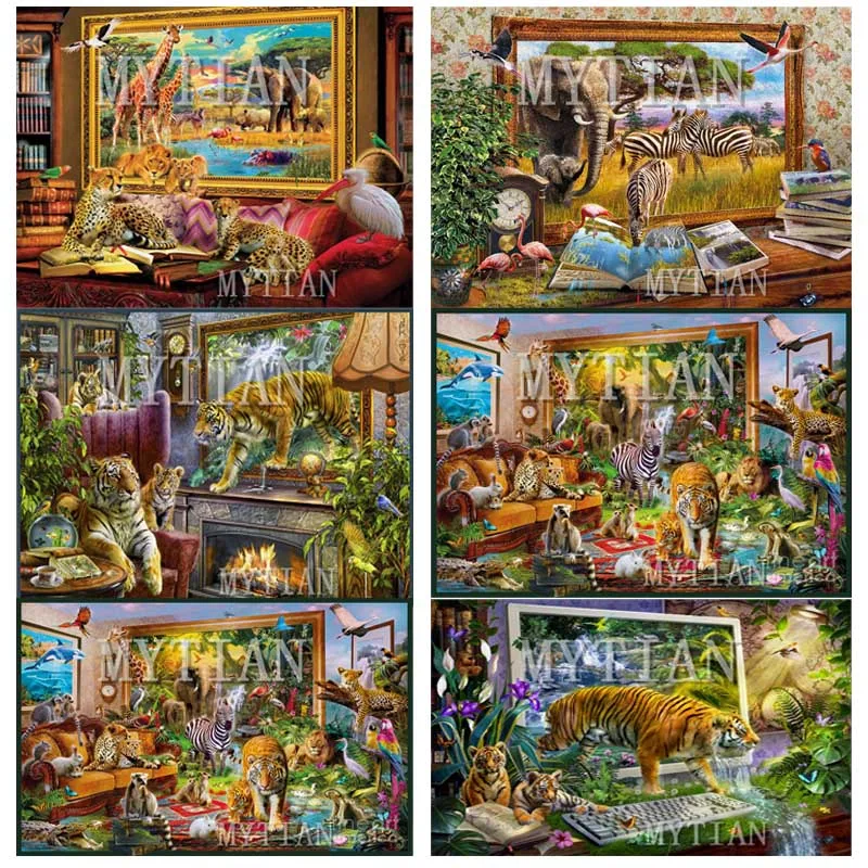 

5D Diamond Embroidery animals fantasy cat bird tiger duck Diy Diamond Painting Diamond Mosaic full square/ round drill