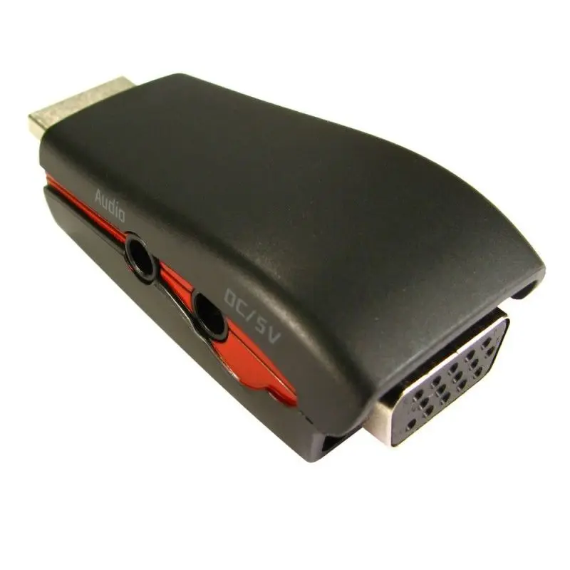 

HDMI Male Plug to VGA 15 Pin Socket Converter USB Powered with Audio