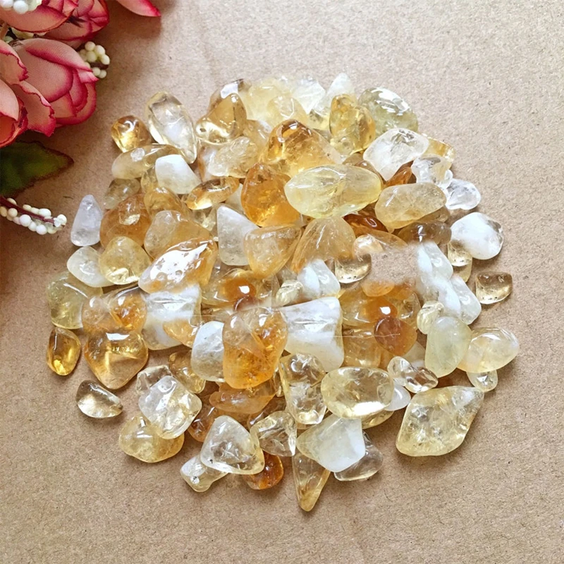 100 г натуральный цитрин желтый кристалл кварца красивые камень 4-6mm ...