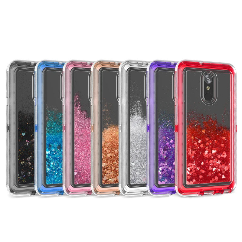 

Luxury Hard Case for LG Stylo 4 Case Hard Quicksand Cases for LG Stylo 4 Shockproof Thickened Protective Liquid Glitter Cover