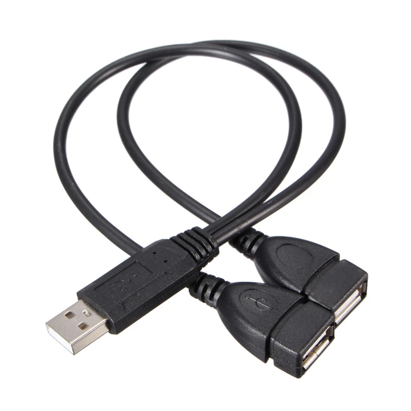 Совершенно новый универсальный USB 2 0 штекер к двойному гнездовой разъем сплиттер