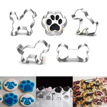 6 Styles Metal Pet Dog Bone Paw Cookie Cutter Mold Cross Shape Mould DIY Fondant Sugarcraft Pastry Biscuit 3D Baking Mold 6 Styles Metal Pet Dog Bone Paw Cookie Cutter Mold Cross Shape Mould DIY Fondant Sugarcraft Pastry Biscuit 3D Baking Mold