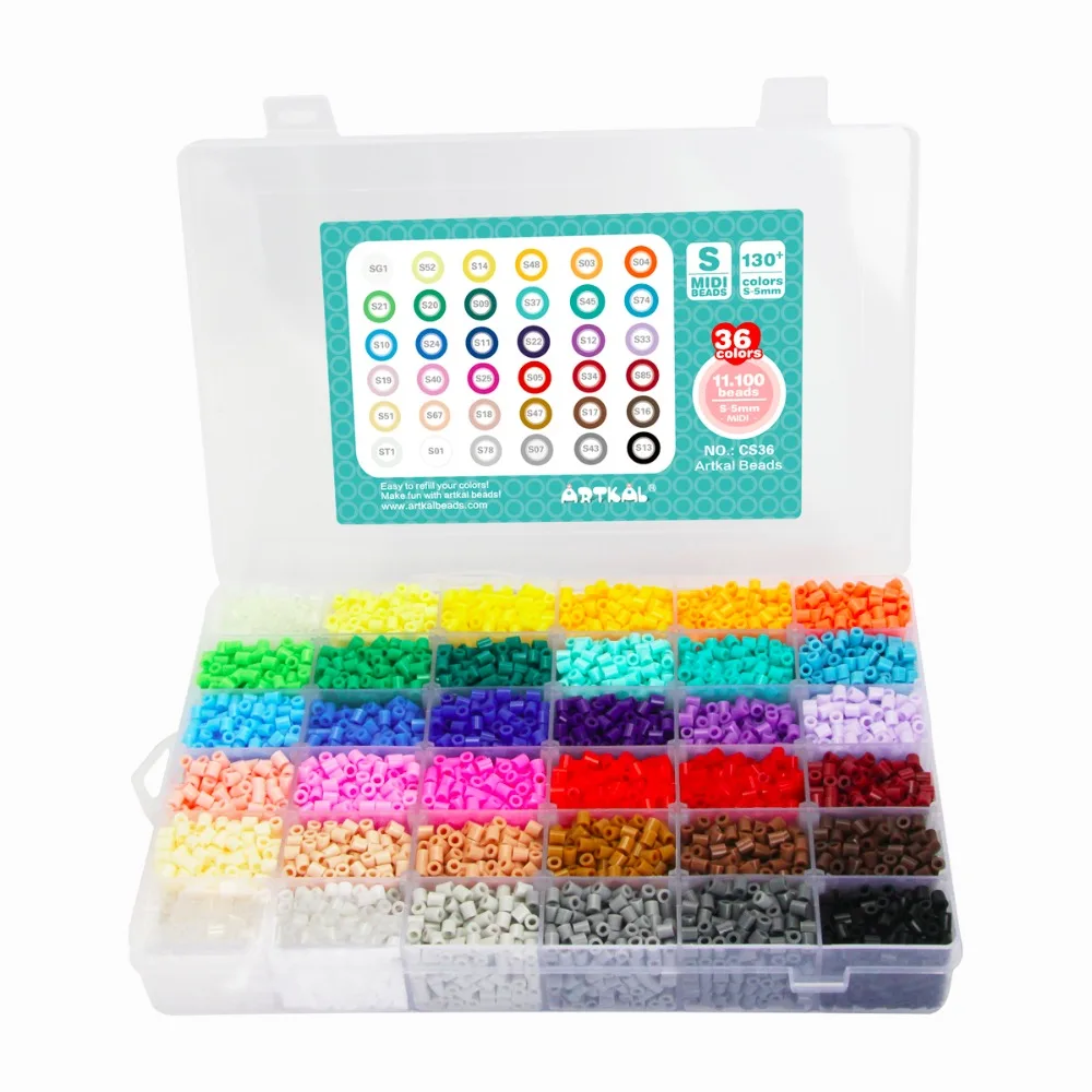 Buy Artkal Beads 36 colors 11,160 perler beads box set