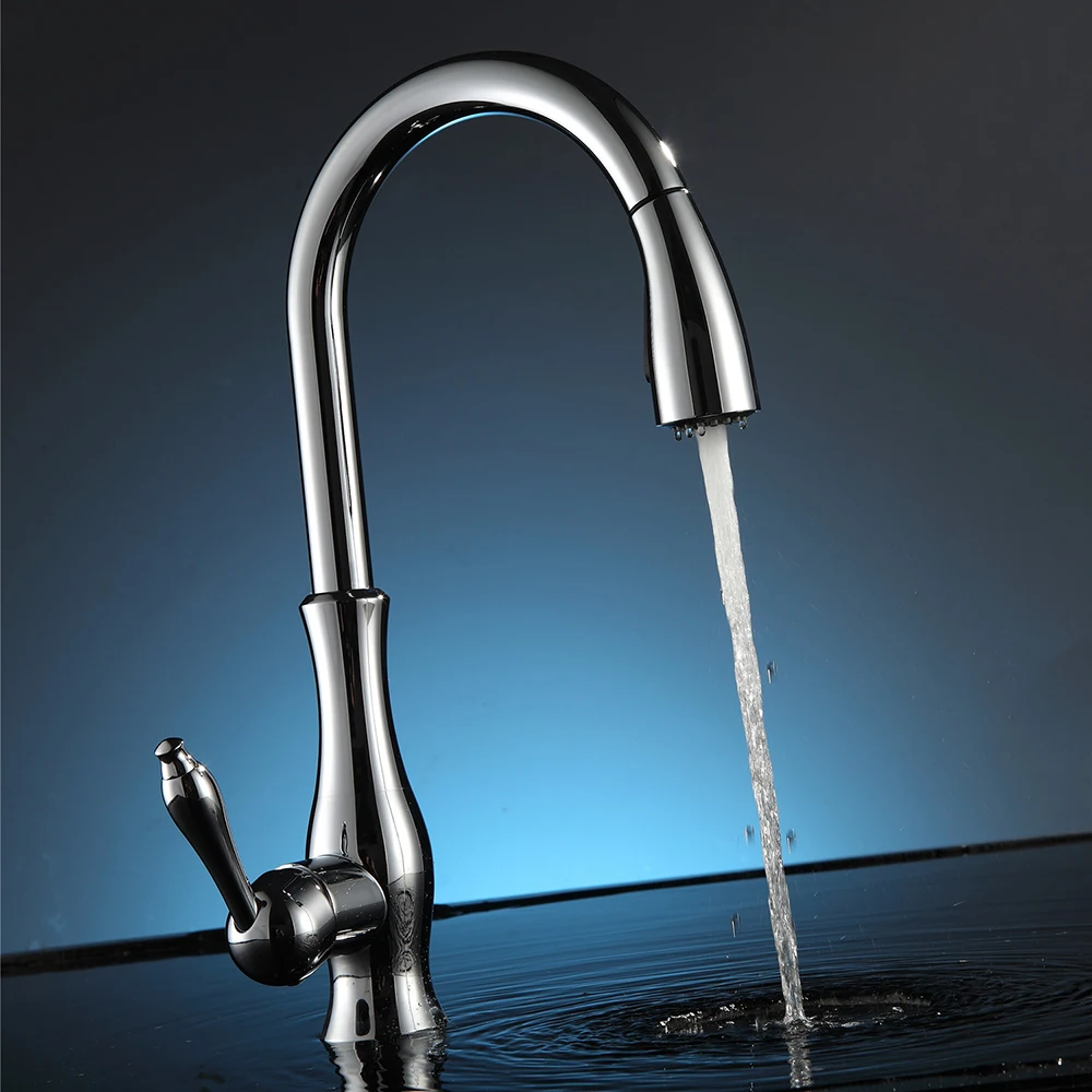 360 rotating Kitchen Faucet Brass Made Kitchen Mixer Tap Single Hole