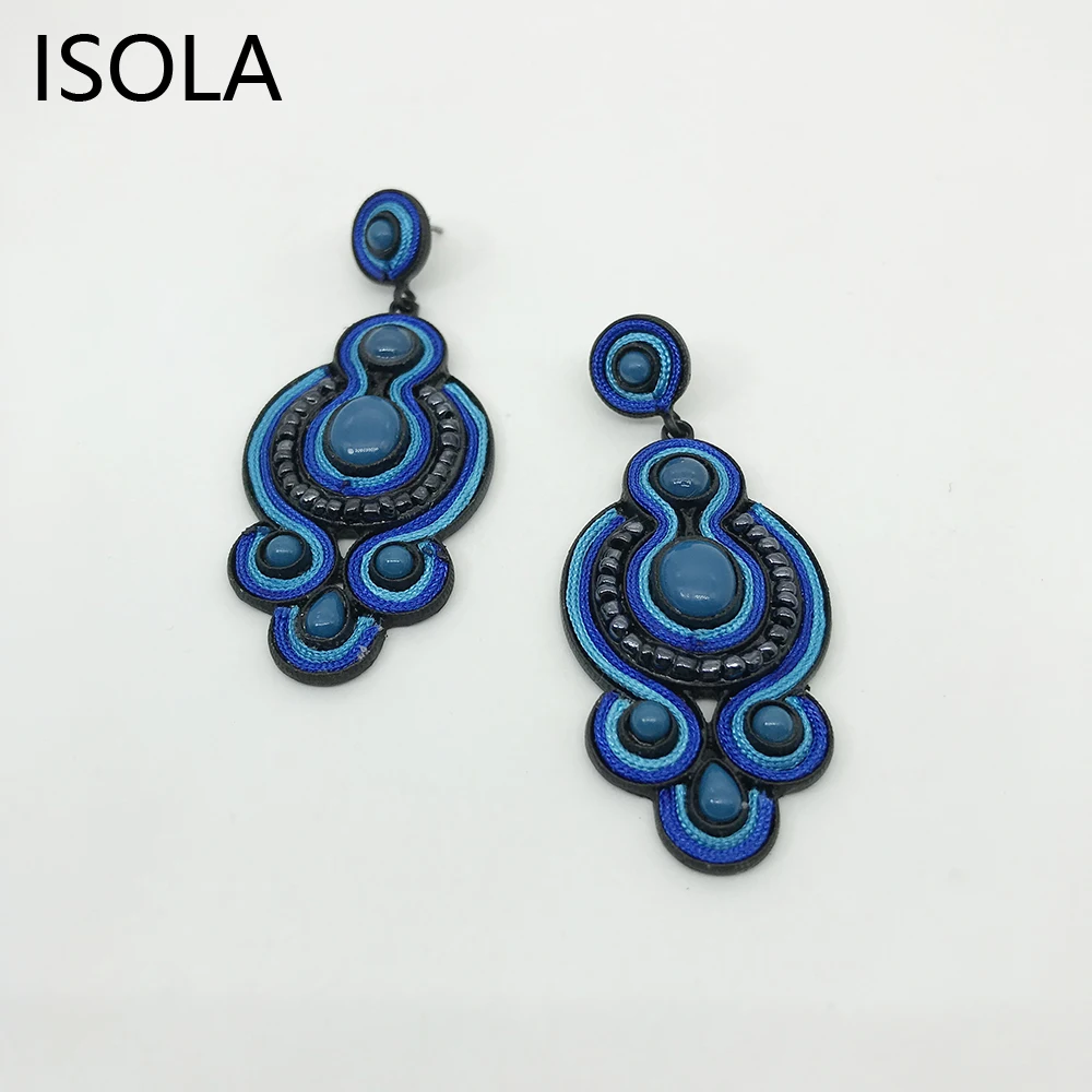 ISOLA, винтажные серьги в форме капли воды, стразы, в этническом стиле, очаровательные серьги в стиле бохо для традиционного фестиваля