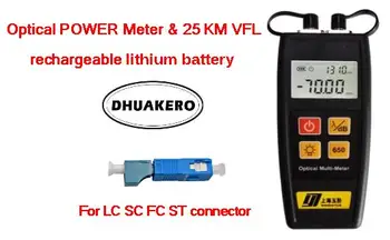 

free shipping AB24H all in one YJ550AP/CP FTTH Fiber Optical Power Meter 30km Visual fault locator rechargeable lithium battery