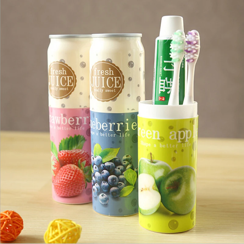 

New Arrivals Plastic PP Storage Box Holder Desk Portable Travel Cans Cylindrical Toothbrush Toothpaste Tube Box