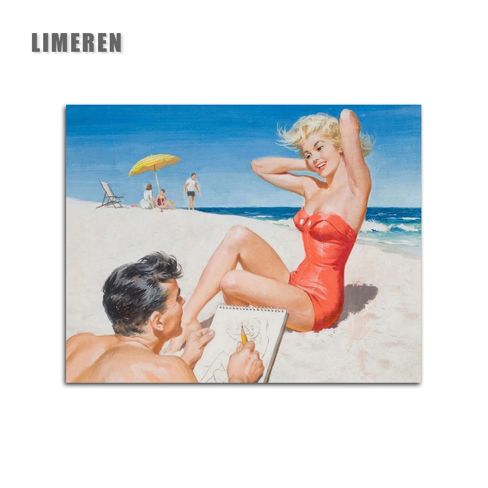 

Lovers Painting On Beach DIY Coloring By Number Canvas Oil Painting By Numbers For Adults Unique Gift Modern Wall Art Picture