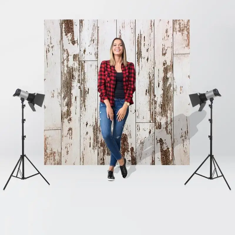 ALLOYSEED винтажный Ретро деревянные доски текстура фотографии фон ткань для студийной фотосъемки декорации