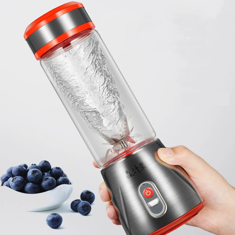

Chargable Blender Juicer Extractor Mini Fruit Juice Cup Smoothie Blender Maker Machine Sports Bottle Portable 6 Blades Juicer