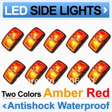 Tkeapl THTMH 10X12 В постоянного тока Красный/янтарный боковой свет Светодиодный Маркер трейлер грузовик поворотный габаритный фонарь