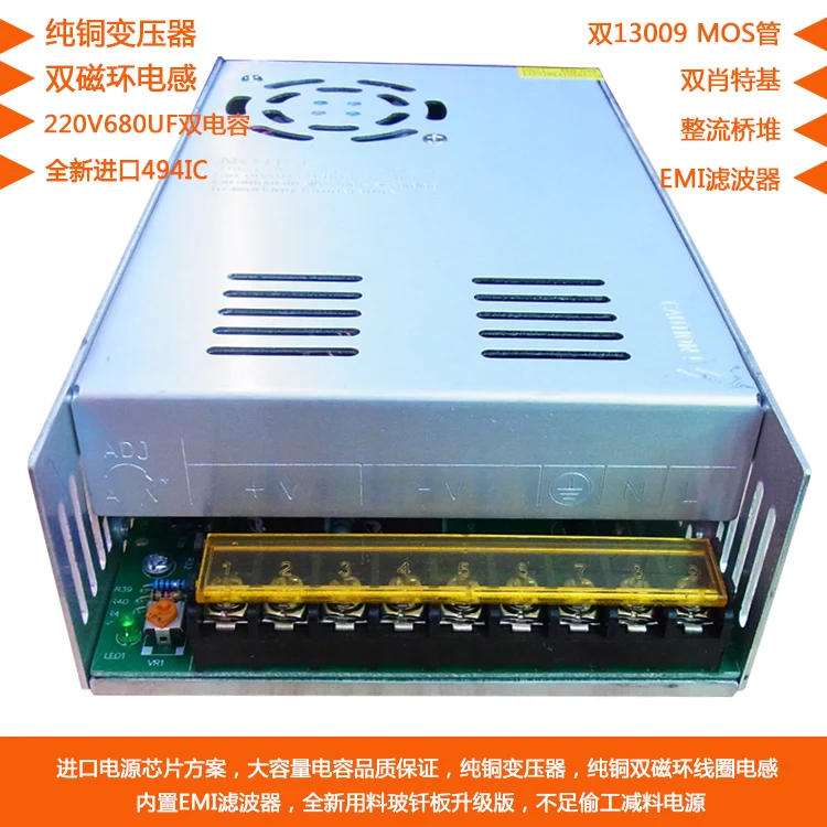

Steady 400W 36V 11A Single Output Switching power supply for CCTV camera LED Strip light AC to DC SMPS
