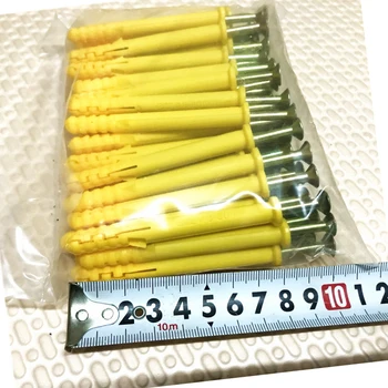 

100pcs Expansive tube With a nail 8x80mm Anchor Wall Plastic Expansion Pipe Tube Wall Plugs Drywall Screw M8 Drill Bit
