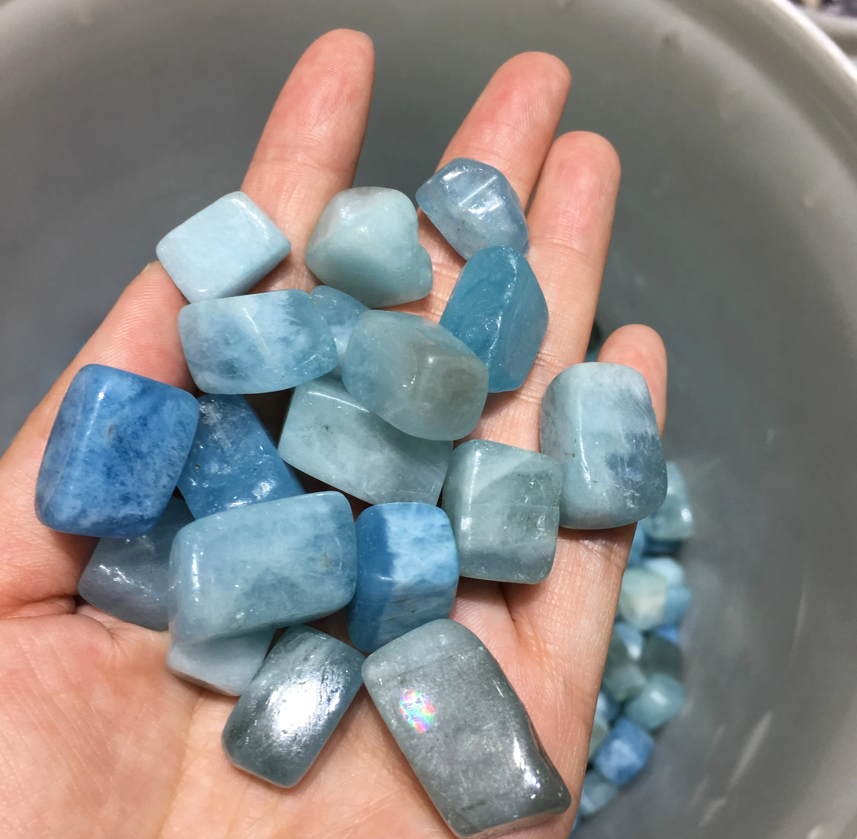 

Natural Raw Blue Aquamarine Crystal Gravel Specimens Natural Stones And Minerals