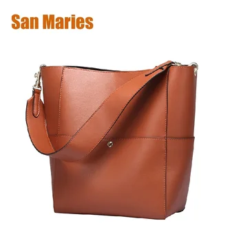 

San Maries Luxury Handbags Women Bags Designer Brand Famous Shoulder Bags Female Vintage Satchel Bag Cow Leather Crossbody Bags