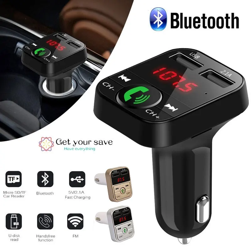 Умный Универсальный Bluetooth аудио приемник беспроводной Bluetooth получить авто FM светодиодный цифровой дисплей Handsfree автомобильные аксессуары