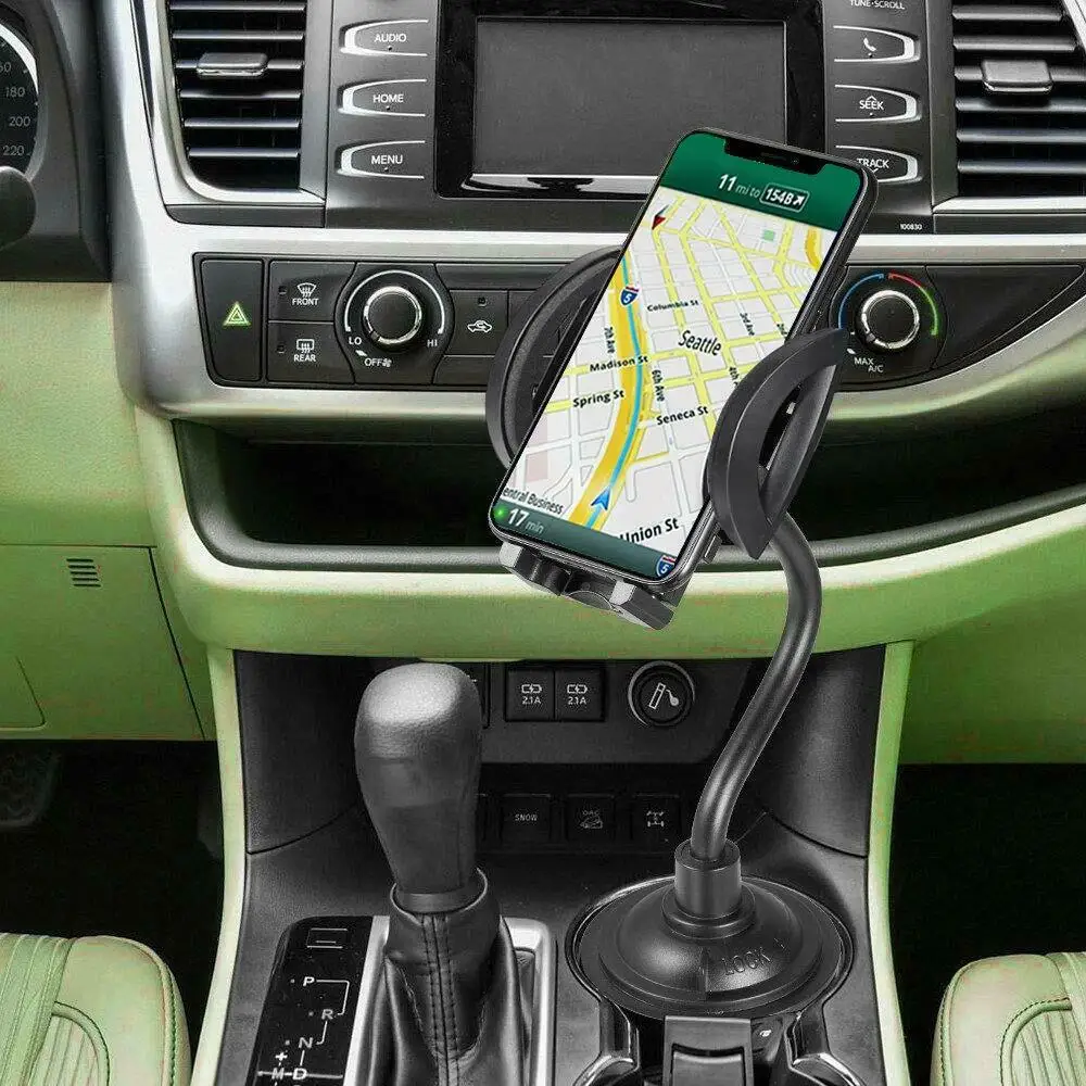 Регулируемое удлиненное крепление для телефона на шею для автомобиля/грузовика с вращающейся на 360 люлькой для iPhone, смартфонов samsung, MP3 и gps
