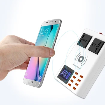 

Thbelieve AC Wireless Charger 8 USB Multiple Charging Station Desktop Multi Wireless Charge Station 8 USB Wall Socket Adapters