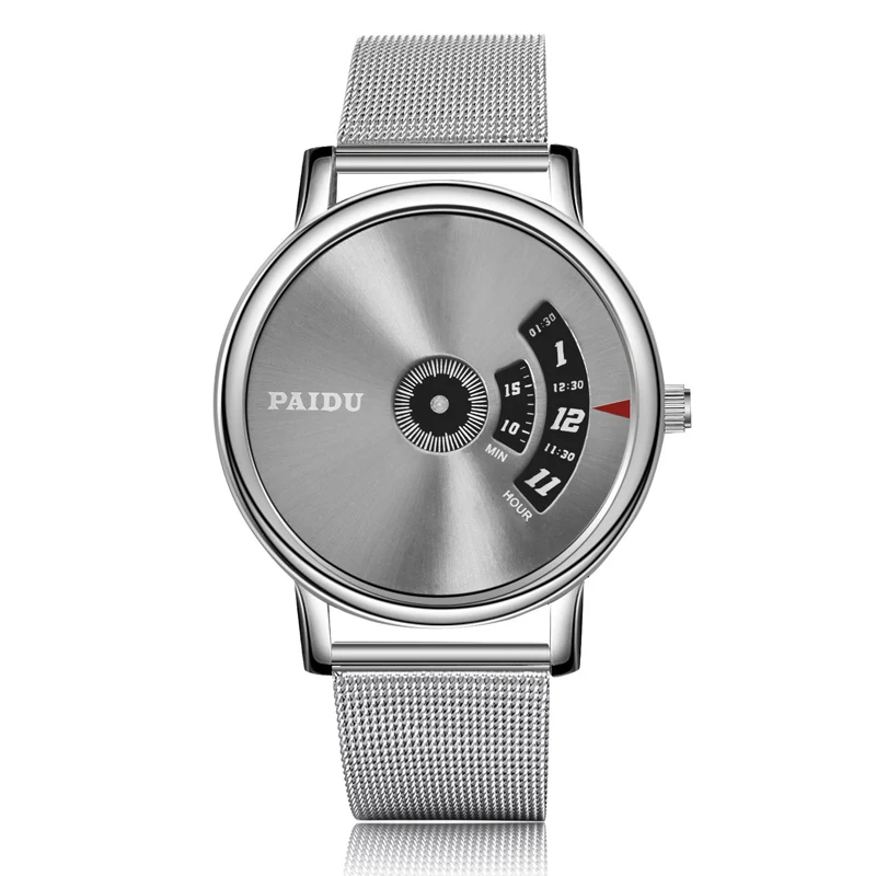 Full Steel Watch Fashion Creative Design Luxury Men Women Unisex Mesh