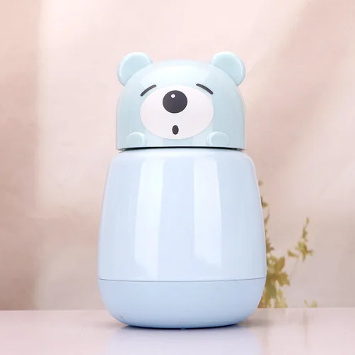 TECHOME термос креативный медведь милый теплоизоляционная чашка детская мультяшная Вакуумная чашка - Цвет: Синий