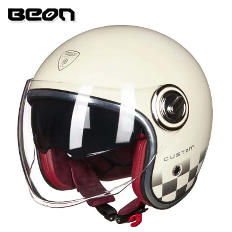 BEON мотоциклетный шлем 3/4 с открытым лицом винтажный мото Casco Motocicleta Capacete