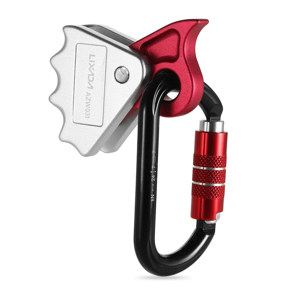 Lixada 15KN Safety Rope Grab 24KN Quick Lock Carabiner Mountain Rock