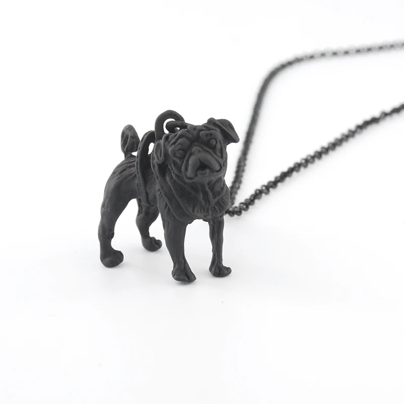Fei Ye лапы черный мопс ожерелье s& Кулоны Бохо талисманы собака ювелирные изделия для женщин мужчин длинное ожерелье лучший друг подарок чокер