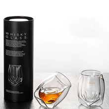 2шт креативное Четырехугольное бессвинцовое стекло для подарка, стакан для виски, индивидуальное стекло для виски, бокал для вина, дропшиппинг