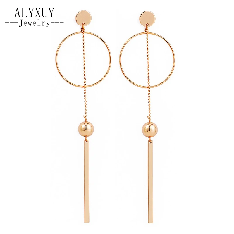 New fashion geometry round bar drop earring jewelry gifts for women