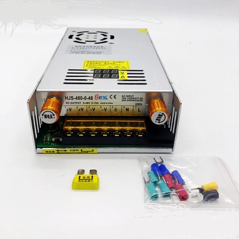 

1 pcs HJS480-0-48 input AC 110V 220V Adjustable DC voltage stabilization Digital switching power supply DOUBLE SHAFT