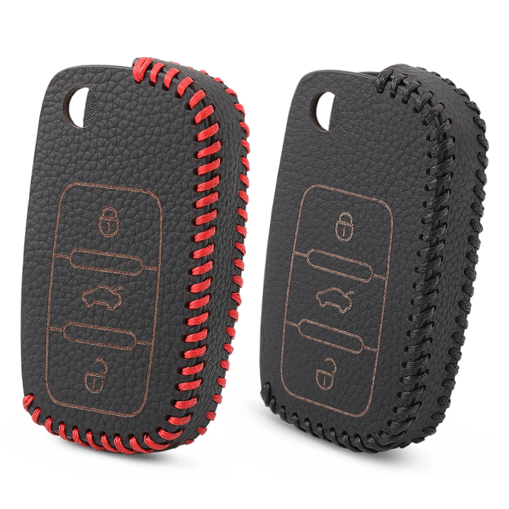 

Fashion Genuine Leather key cover case for VW polo passat b5 6 golf 4 5 6 jetta mk6 tiguan Gol CrossFox Plus Eos Scirocco Beetle