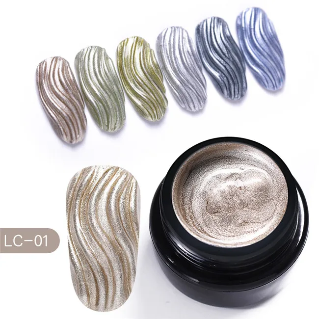 LC-01 LILYCUTE, 5 мл, металлический цвет, Гель-лак для ногтей, лак, живопись, паук, цветы, рисунок, золото, серебро, зеркальный блеск, УФ-гель - Цвет: LC-01