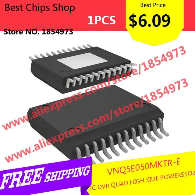 Free Shipping 1PCS=$6.09 Electronic Components VNQ5E050MKTR-E IC DVR QUAD HIGH SIDE POWERSSO24 5E050 VNQ5E050 | Электронные