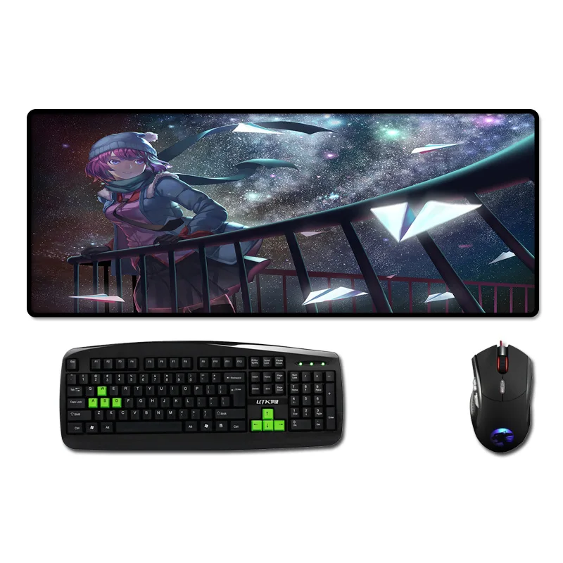 Mairuige The Night Girl Anime Girls Senjougahara Hitagi Monogatari Hot Mousepad Overlock Edge Big Size and Gaming Pc Mats | Компьютеры и
