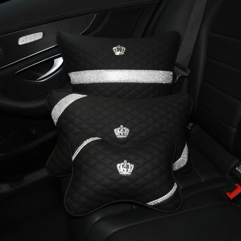 Алмазная корона кожаные аксессуары для салона автомобиля чехлы на рулевое