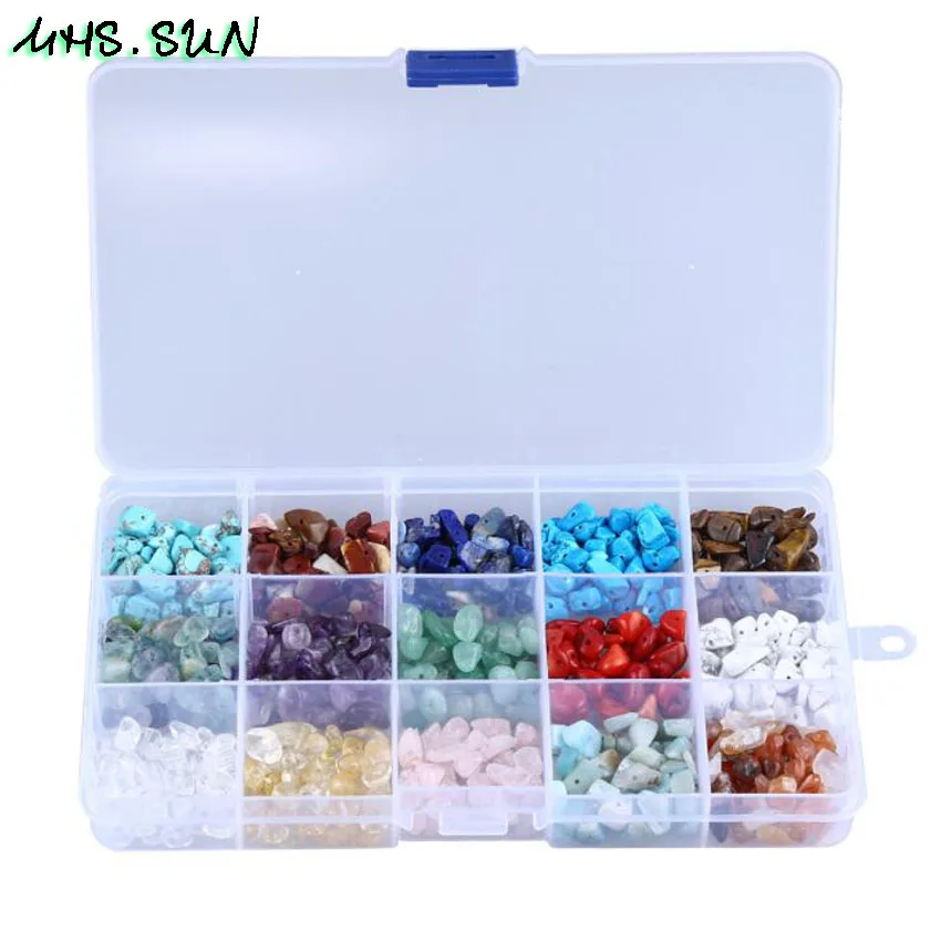 

MHS.SUN Mixed Colorful Natural Stone Beads Kits Tiger Eye Beads Irregular Shape Beads For DIY Necklace Bracelet Jewelry Making