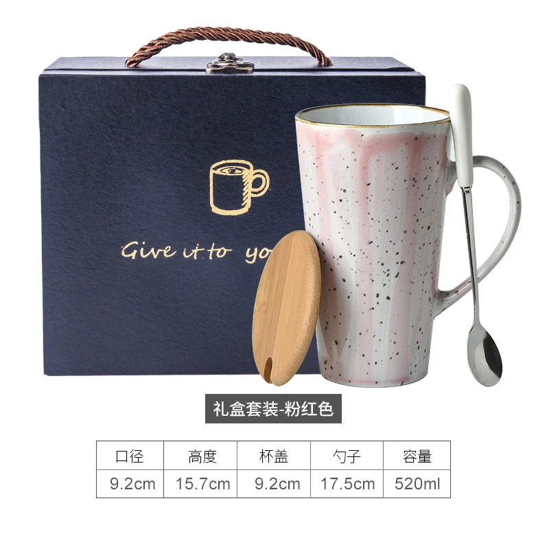 

Mugs caps spoonfuls ins northern Europe simple large capacity office drinking cups domestic couple ceramic christmas mug